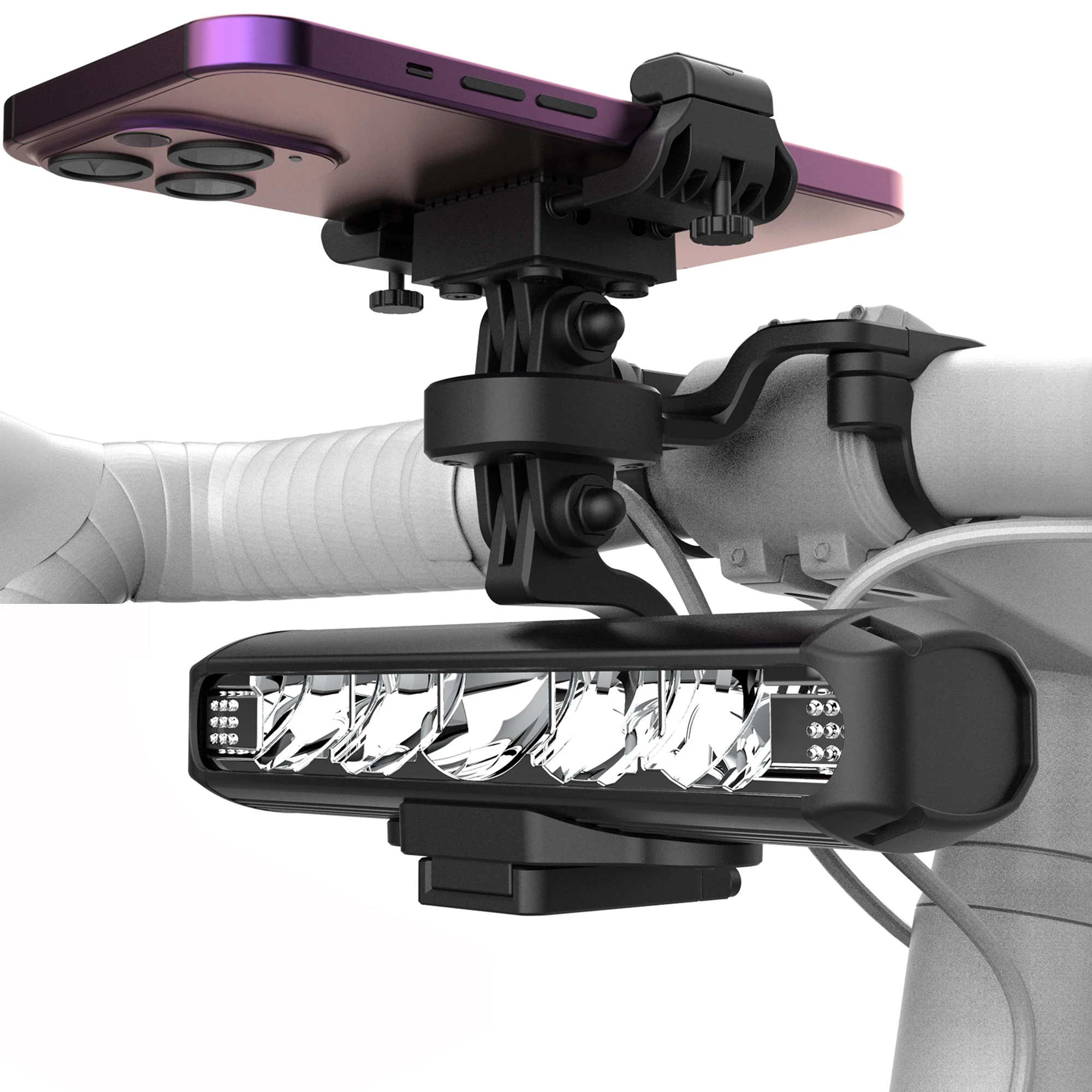 

2in1 Bike Light with Phone Holder 2600 Lumen Bicycle Light 8000mAh USB Rechargeable Headlight Cycling Lamp for MTB Road Bike