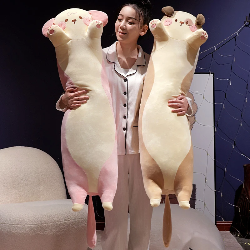 Cute 80-120cm Dog Plush Toy Long Sleeping Puppy Leg Pillow Squishy Animal Doll Appeasing Plushie Gift Decor