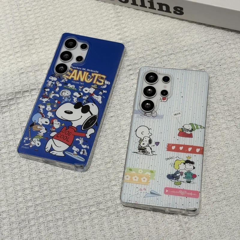 

Cute Cartoon Snoopy Santa Claus Soft TPU Phone Case For Samsung S22 S23 S24 S25 Ultra S30 Plus Note10 20 Funny Snoopy Holder ﻿