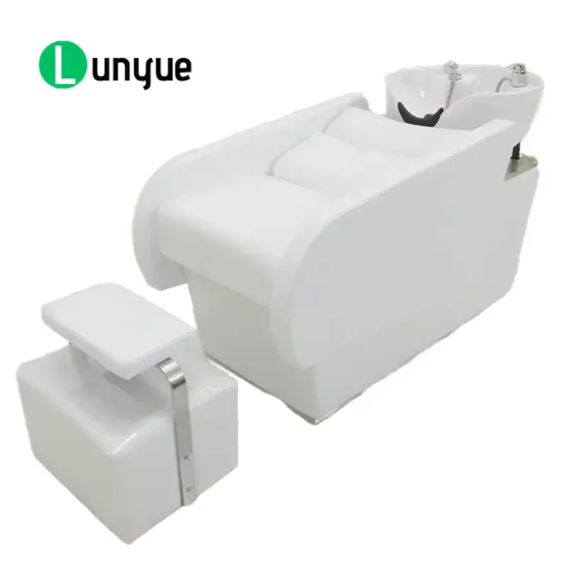 Heavy Duty Height Adjustable Commercial Shampoo Chair PU Leather Wood Frame Modern Design For Hotel Spa Use