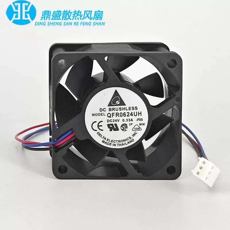 for Delta QFR0624UH DC24V 0.33A 6025 6cm Cooling Fan for Schneider Inverter Dedicated Heat Dissipation Blower