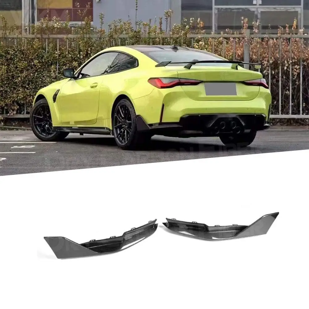 

2pcs Carbon Fiber Rear Diffuser Lip Splitters Rear Bumper Lip Diffuser Splitters Spoiler for BMW 4 Series G82 G83 M4 Coupe 2021+