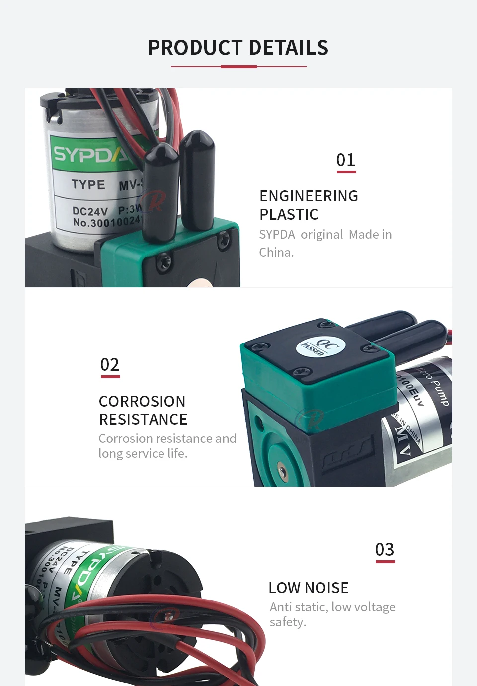 Hochwertige MV-SD100Euv SYPDA Tintenpumpe 3W 24V 100-200ml Tintenpumpe für DTF UV Tintenstrahldrucker – Detail 5