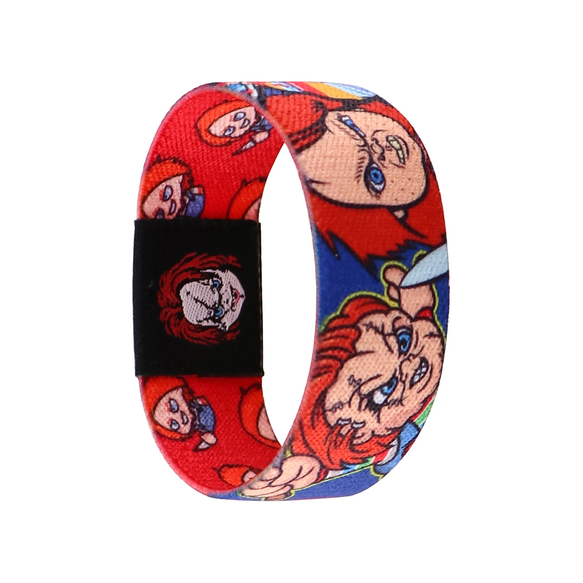 Halloween Horror Movies Stretch Wristband Bracelet Cartoon Bracelet Gift Pattern Wide Band Bangles Fashion Accessories