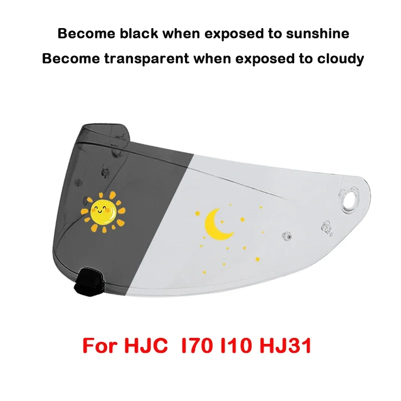 Photochromic Shield Visor Lenses for HJC I70 I10 HJ-31 Visor Full Face Viseira Capacete Racing Helmet Parts