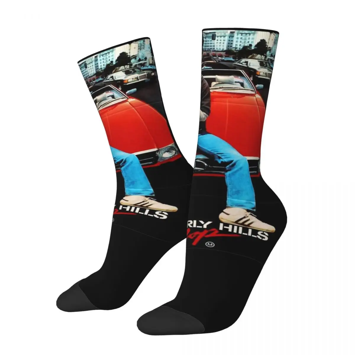 Casual Unisex Vintage Beverly Hills Cop Movie Axel Foley Theme Socks 80s Film Merch Basketball Socks Warm Birthday Present