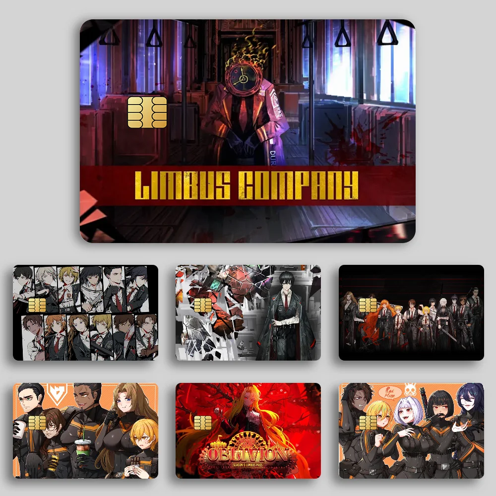 Game Film Skin Cover Credit Card Stickers 4PCS Debit Front L-Limbus Company Decoration Bank Bus Pass Waterproof
