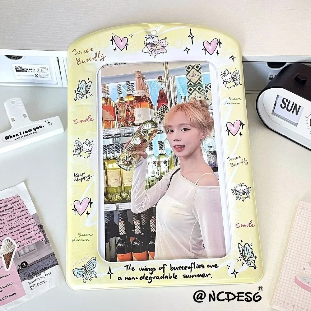 Trendy A4 Photocard Holder PVC Korean Idol Protectors for Postcards Giant Colorful Card Cover Girl's Gift
