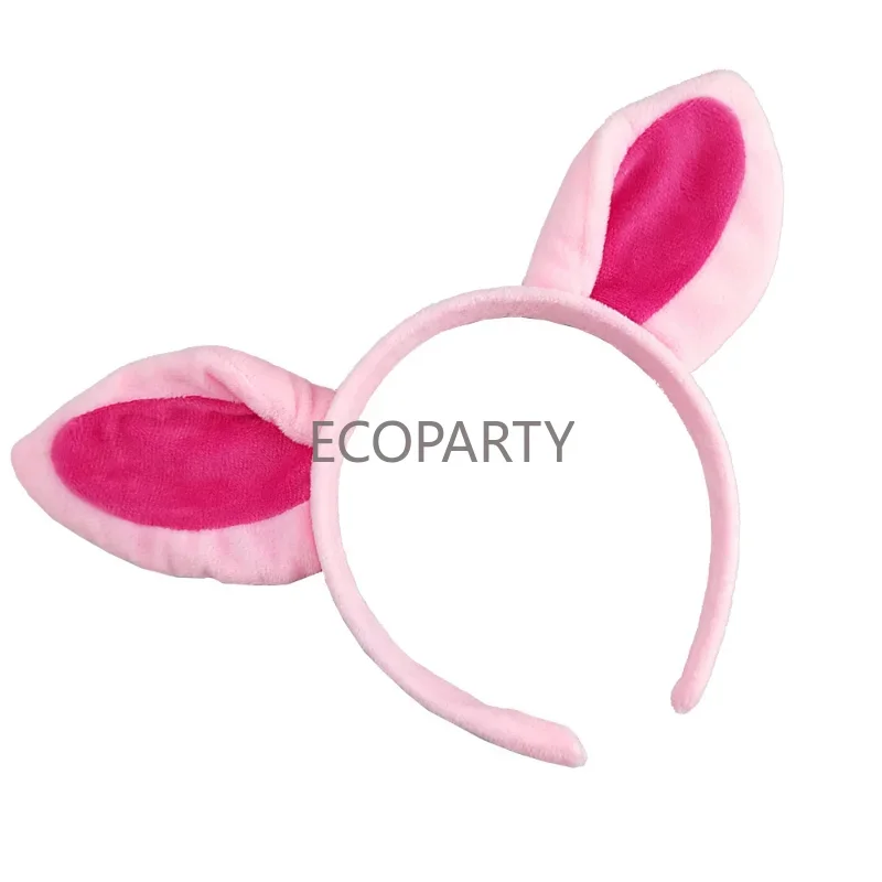 Funny Pig Ears Nose Tail Bow Tie Pink Pig Fancy Dress Costume Kit for Adults Kids Halloween Dress-up Play Costume Accessories