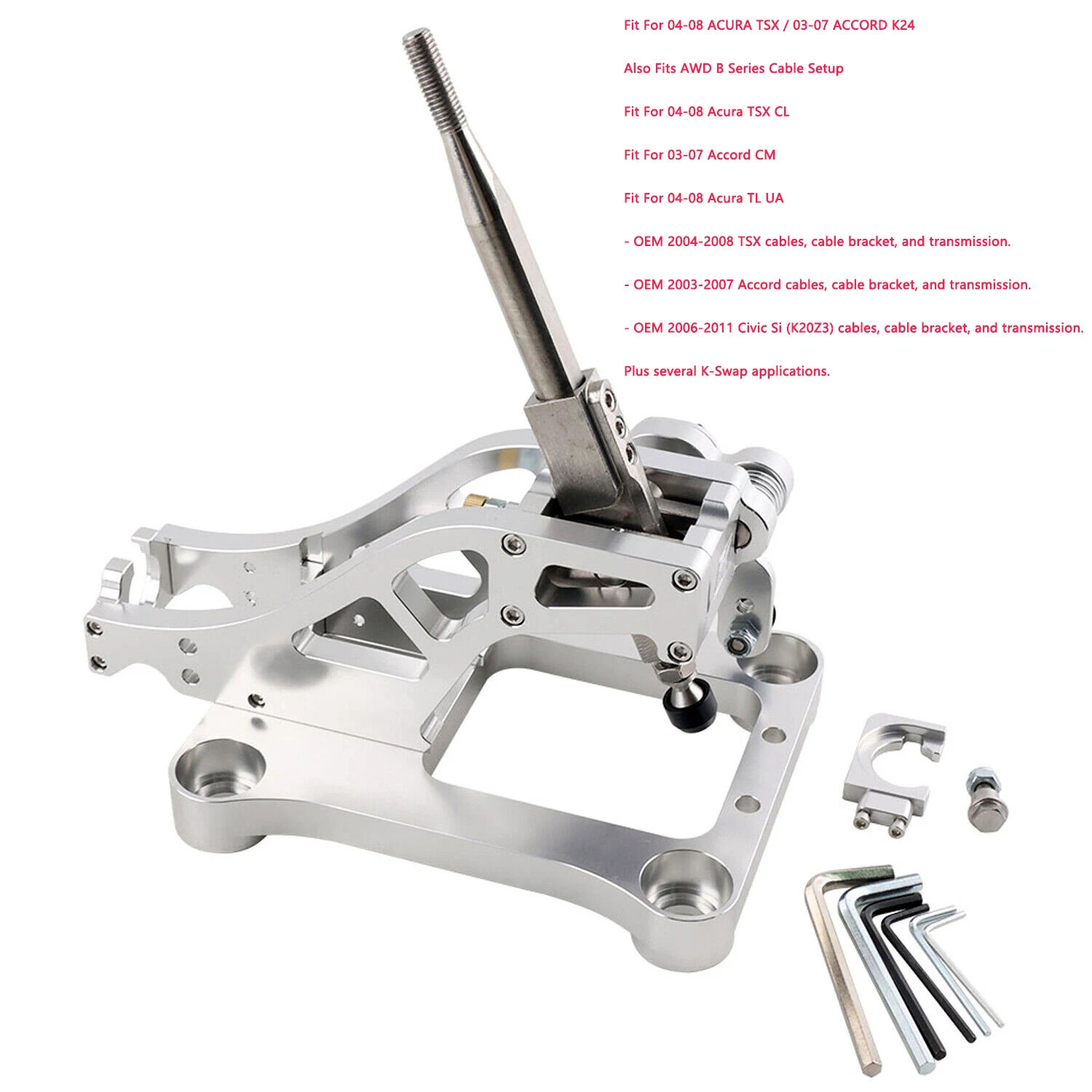

Ручка переключения передач, алюминиевая модернизированная коробка переключения передач в сборе для Accord CL7 CL9 и 04-08 TSX и TL 03-07