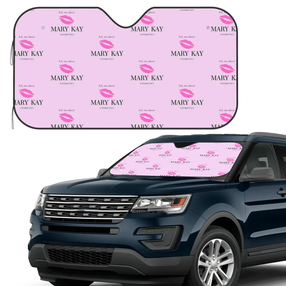 

Ask Me About Mary Kay Cosmetics Sunshade Windscreen Car Front Windshield Window Sun Visor Accessories Covers
