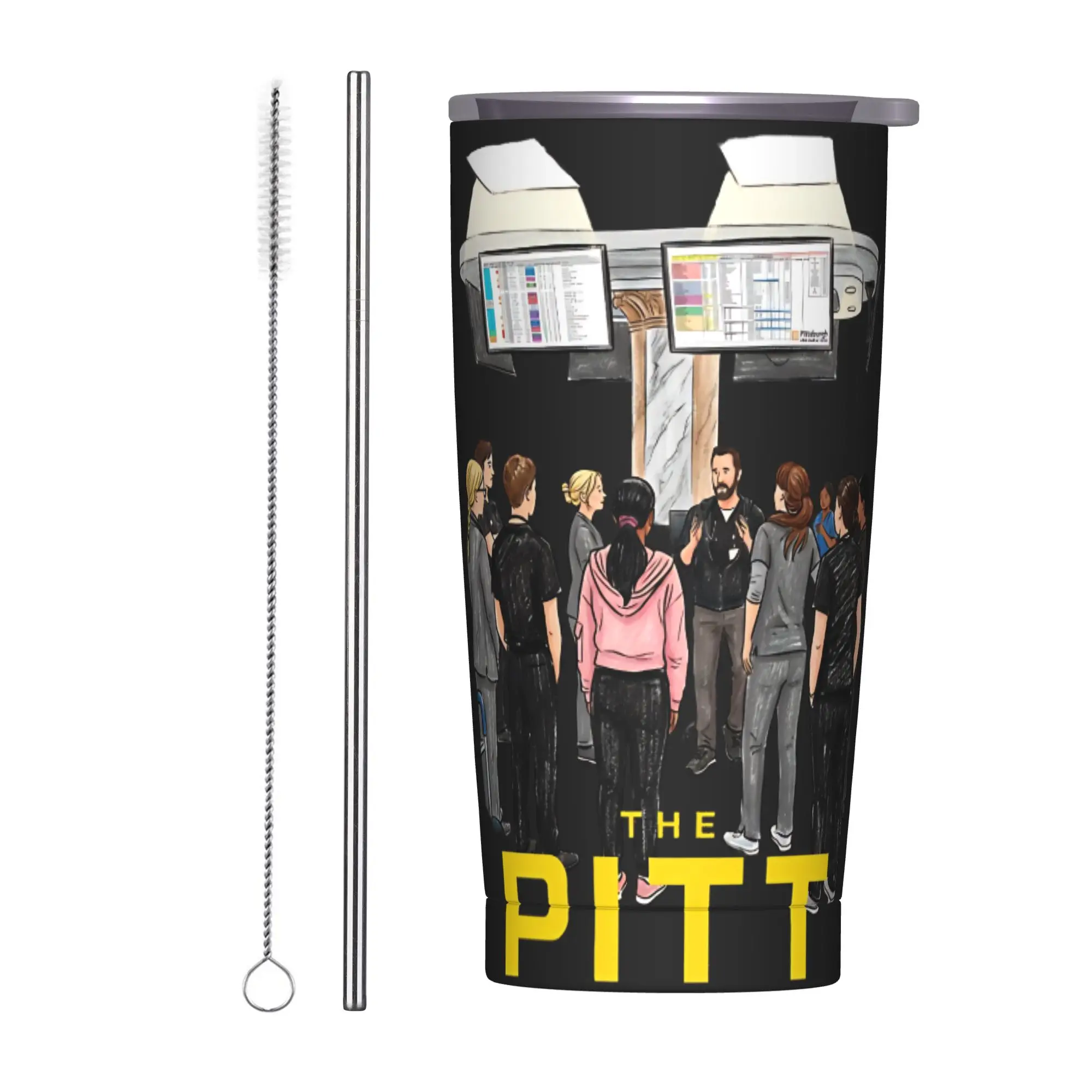 Pittsburgh Trauma Medical Center Tumbler  Beach Large Capacity Coffee Mug Keep Heat Cold Drink Milk Tea Water Bottle