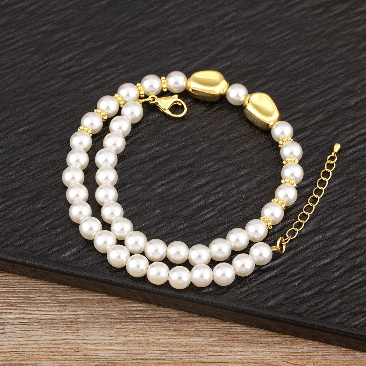 Nidin Hot Sale Waterdrop/Round Shape Irregular Geometric Pearl Beads Necklace For Female Elegant Aesthetic Jewelry Accessories