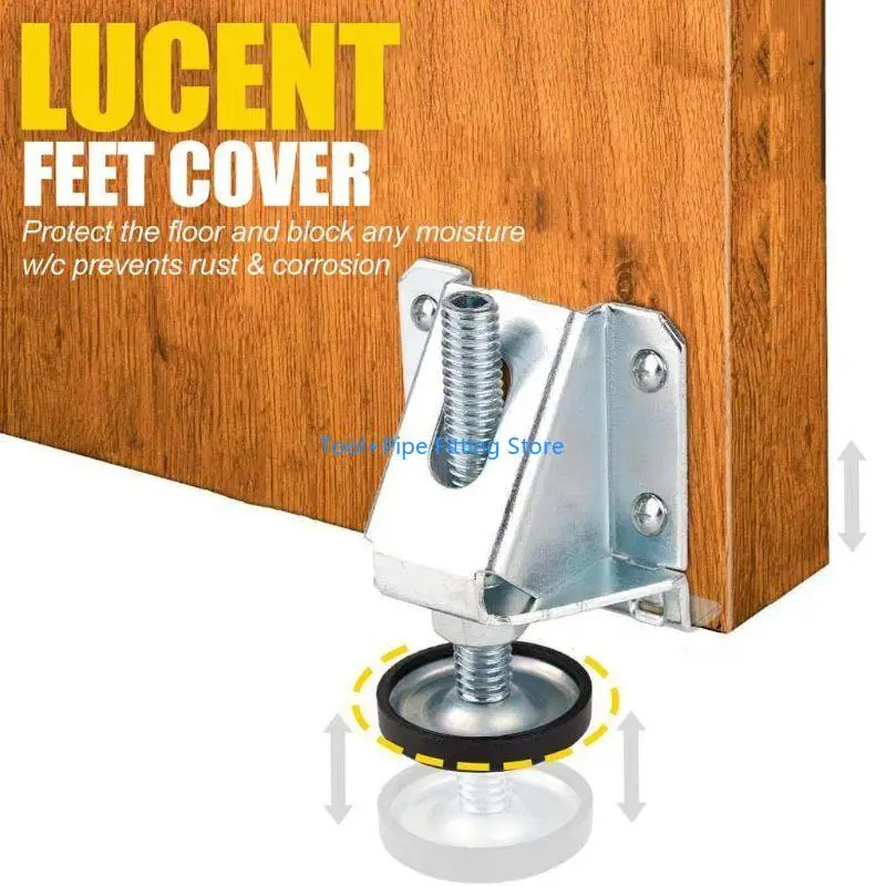 F92B Metal Wardrobe Leveling Feet Adjustable Height Furniture Leveler Legs Non-slip