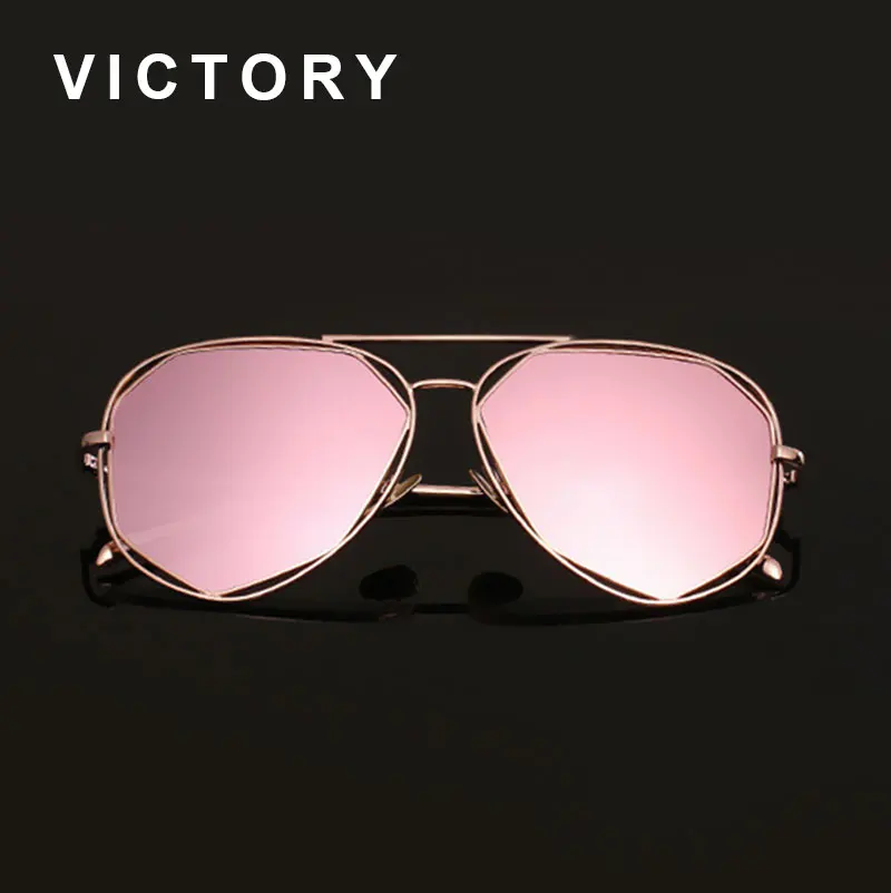 

Victorylip Polit Pink Good Quality Rose Gold Sunglasses Men Or Women Aviation Sun Glasses Mirror Alloy Frame 2023 New