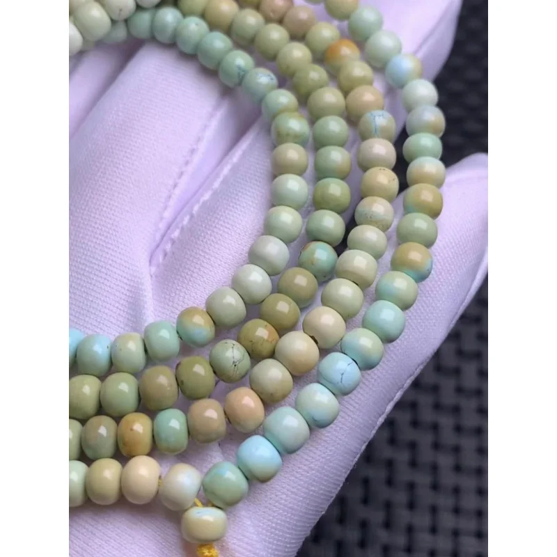 Natural Raw Ore Turquoise Old Necklace Wholesale Bracelet Porcelain Glaze Grade Original Jade Colors Bright and Uniform Color