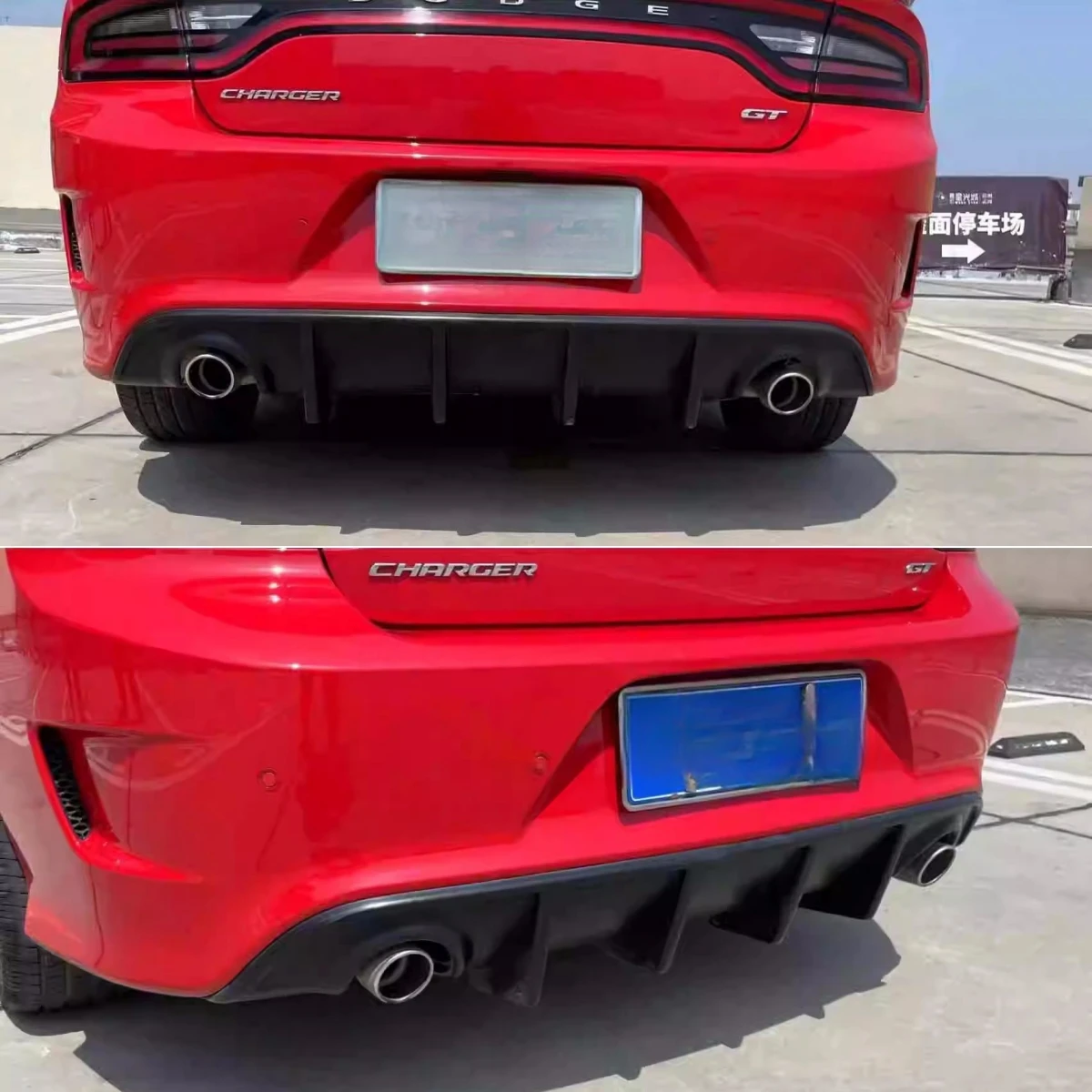 Rear Spoiler Diffuser Posterior Lip for Dodge Charger SRT 2015-2023 Modified Accessories Lower Bumper Guard