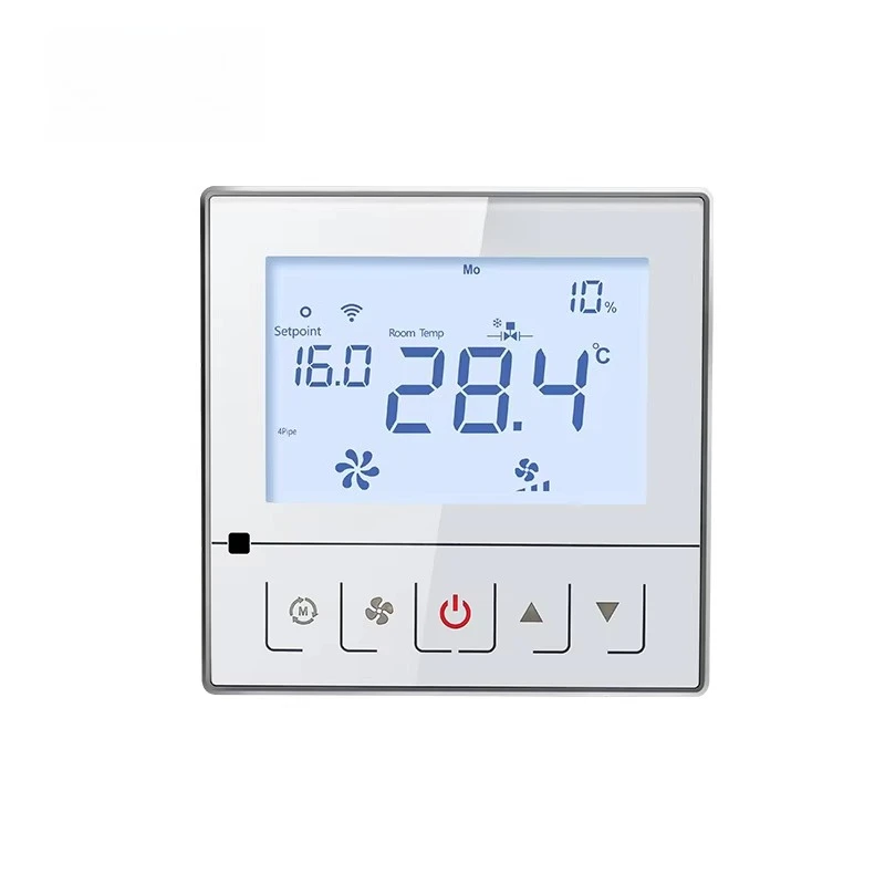 Lcd Touch Screen Digital RS485 Modbus 2 or 4 Pipe Modulating Fan Coil Programmable Smart Room Thermostat Temperature Control