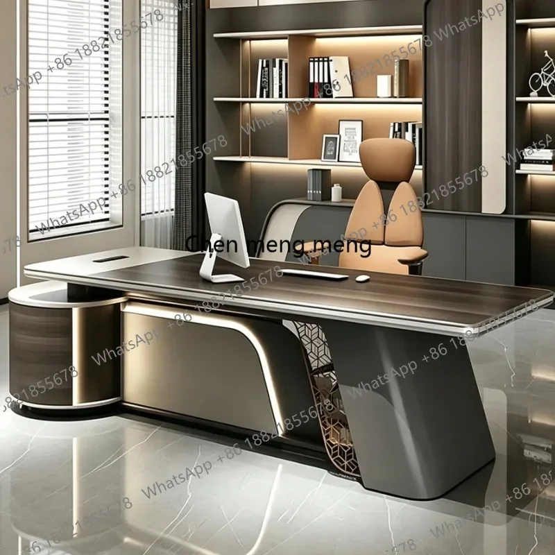D80 E0 level office boss desk high-end light luxury chairperson's office large desk general manager's desk