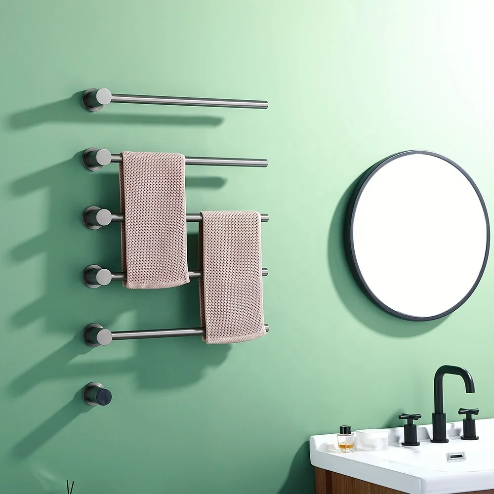 electric towel rails wall mounted intelligent touch screen vertical heated towel rack with digital display for home