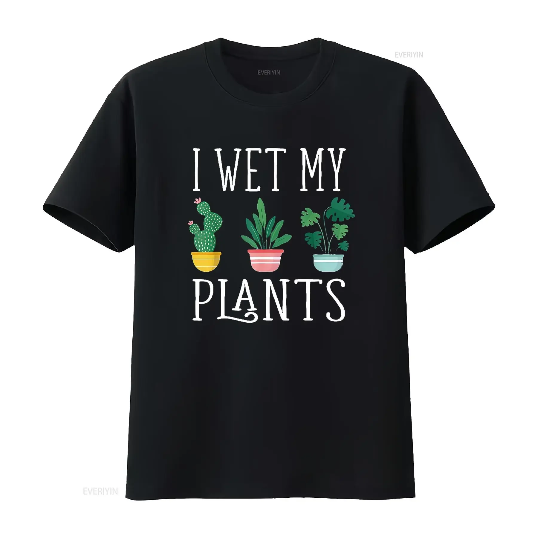 

Женская забавная футболка «I Wet My Plants», черная, средняя, винтажная, стираная, уличная, модная, повседневная, унисекс, стильная