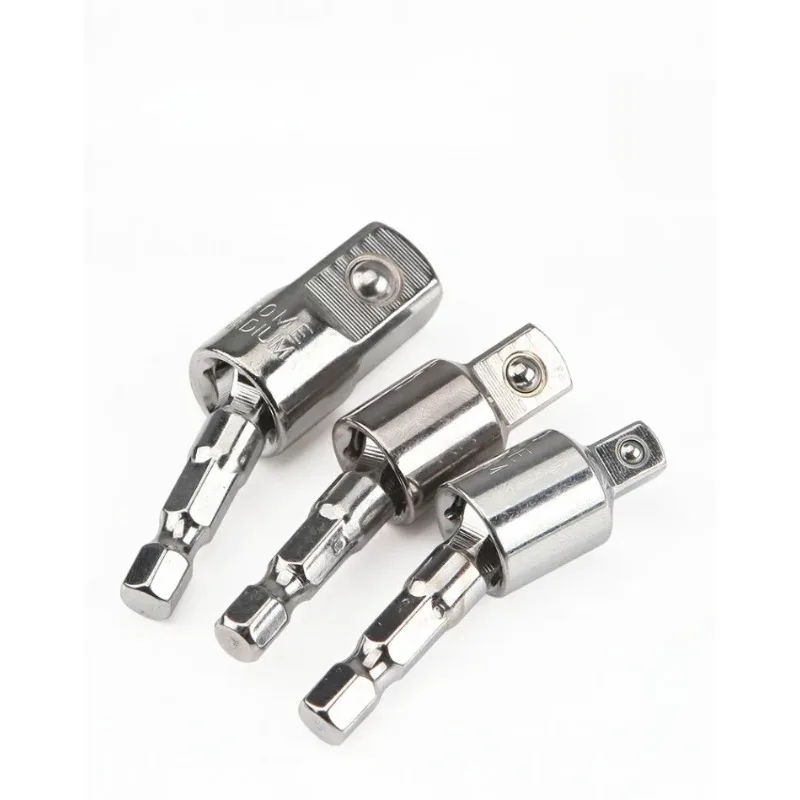 Impact Driver Socket Adapter 360 Degree Rotatable 1/4 3/8 1/2 Wrench Drill Hex to Square Male Converter Nut Electric ScrewDriver