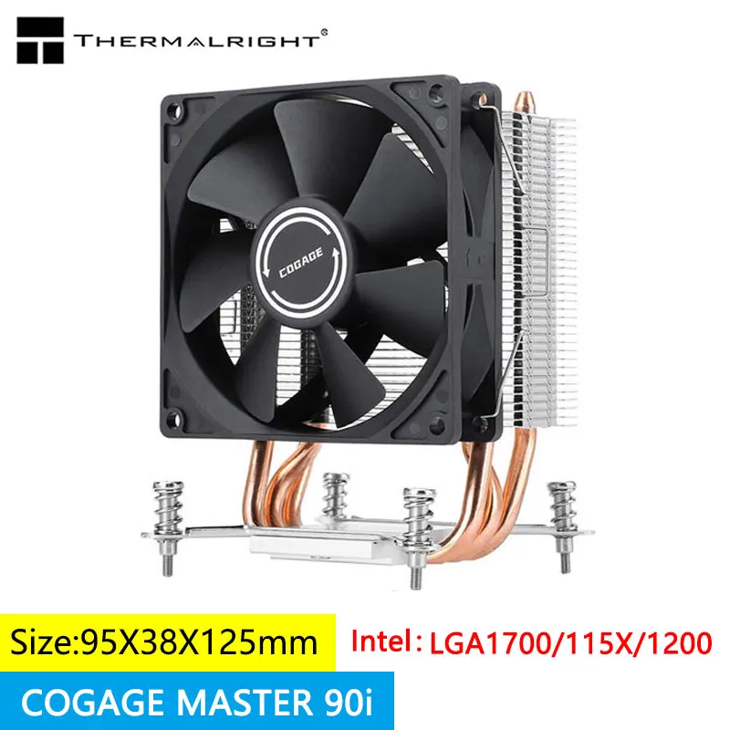 Thermalright COGAGE MASTER 90i CPU Air Cooled Radiator 3 Heat Pipes 9CM PWM Fan Support LGA1700/115X/1200