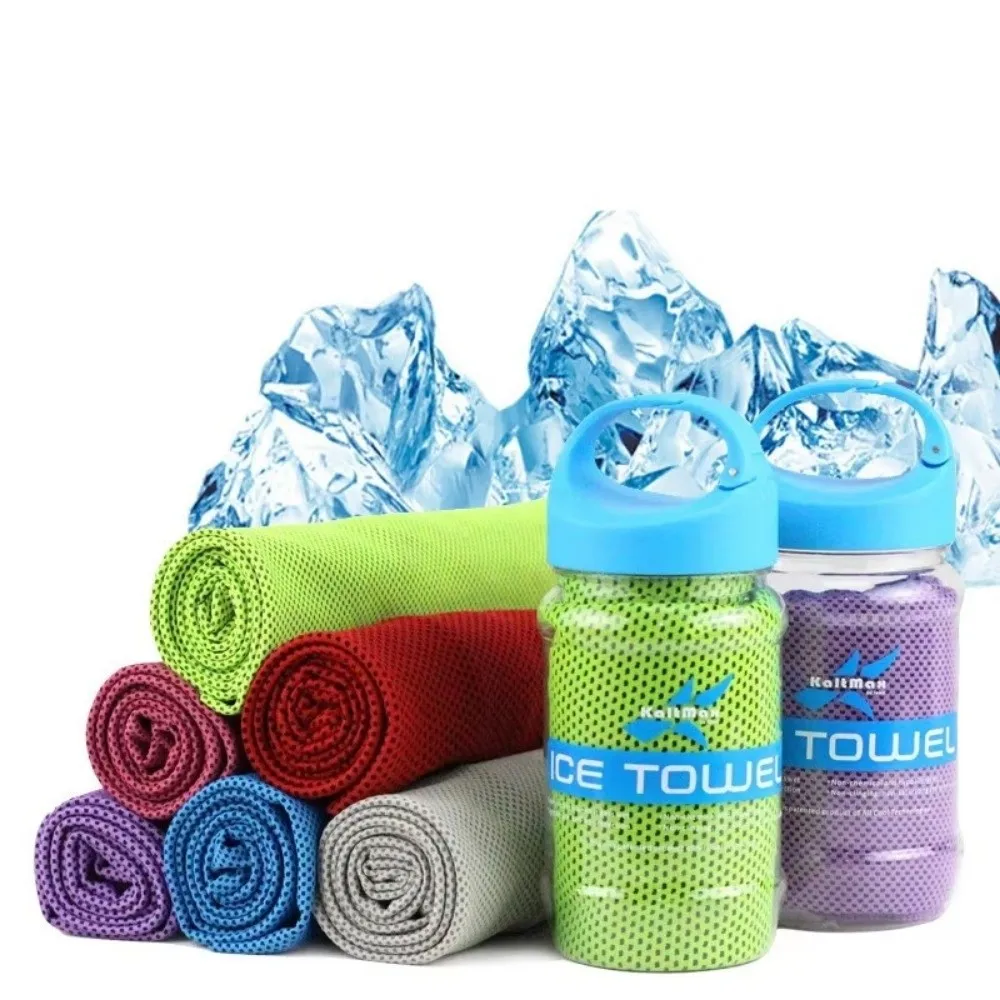 Atmungsaktives Kühlhandtuch Schnell Trocknend Leichtgewichtige Eis-Tücher Sonnenstich-Prävention Ultra Weiches Yoga Schwimm Fitness Handtuch