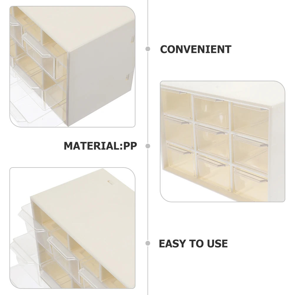 

2pcs Multifunctional Drawer Storage Box Desk ganizer PP Material White Office Stationery Jewelry Basket