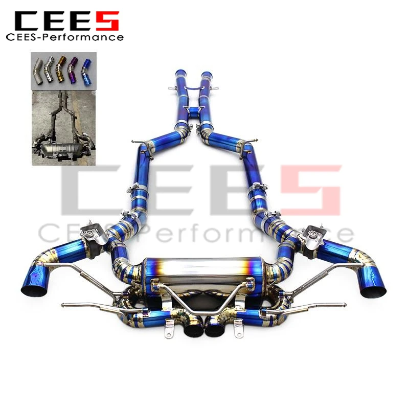 

Cees Auto Stock Valve Catback для Mercedes-Benz AMG GTR/GT R C190 4.0T 2019-2023, глушитель выхлопной трубы, титановый основной цвет