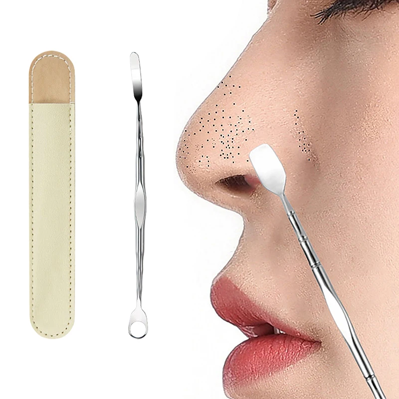 Double Head Stainless Steel Professional Blackhead Remover Blemish Extractor Tool Pimple Comedone Removal For Face