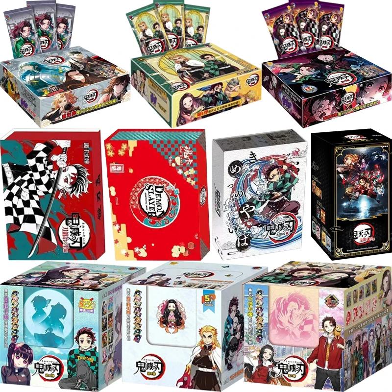 Demon Slayer Cards Infinite Train SSP Card Diamond Rare Card Tanjirou Kamado Nezuko Character Collection Card Kids Toy Xmas Gift