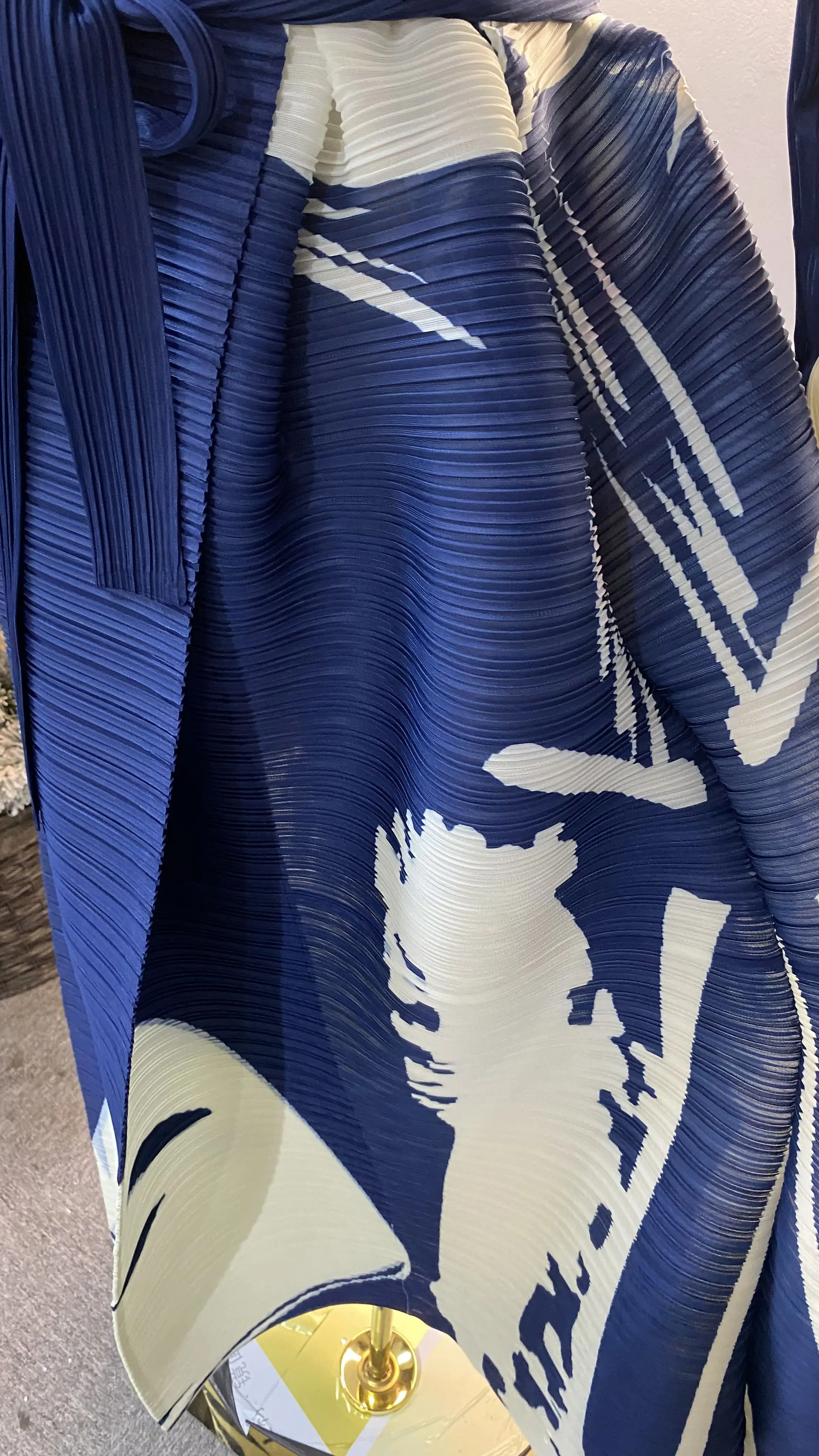 Bohemian High-Quality Pleated Muslim Pleated Women's Print Plus Size Loose Long Dress-GZXX022