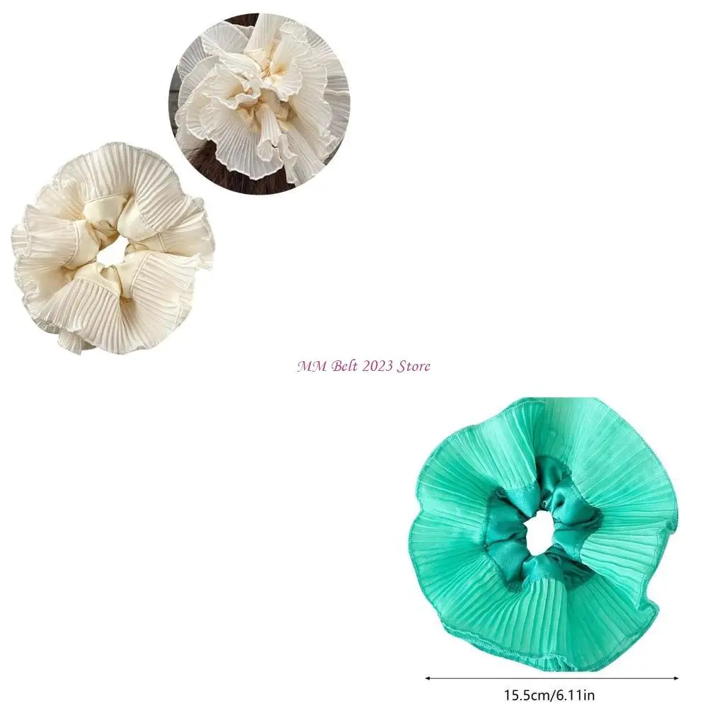 

49ME Практичная резинка для волос, эластичные резинки для волос, веревка для волос с рюшами, женская резинка для волос с для для