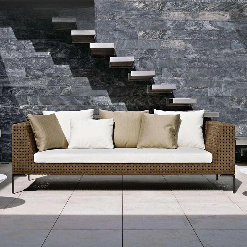 

Outdoor sofa rattan coffee table leisure combination courtyard outdoor villa