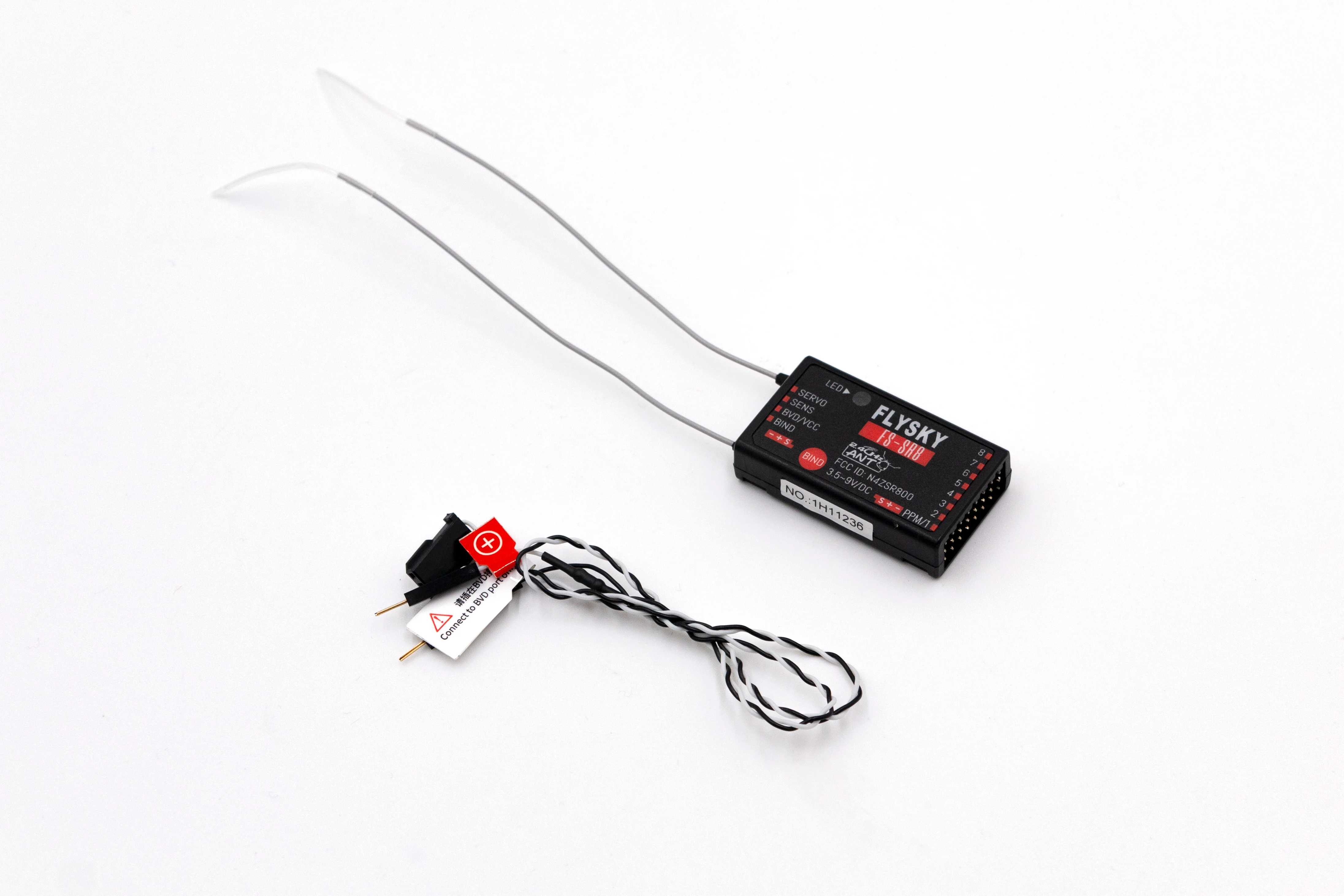 Receptor Mini ANT FLYSKY FS-SR8 de 2.4GHz, Control Remoto para Transmisor de Radio FS-ST8, Coche RC, Avión, Helicóptero, Dron FPV
