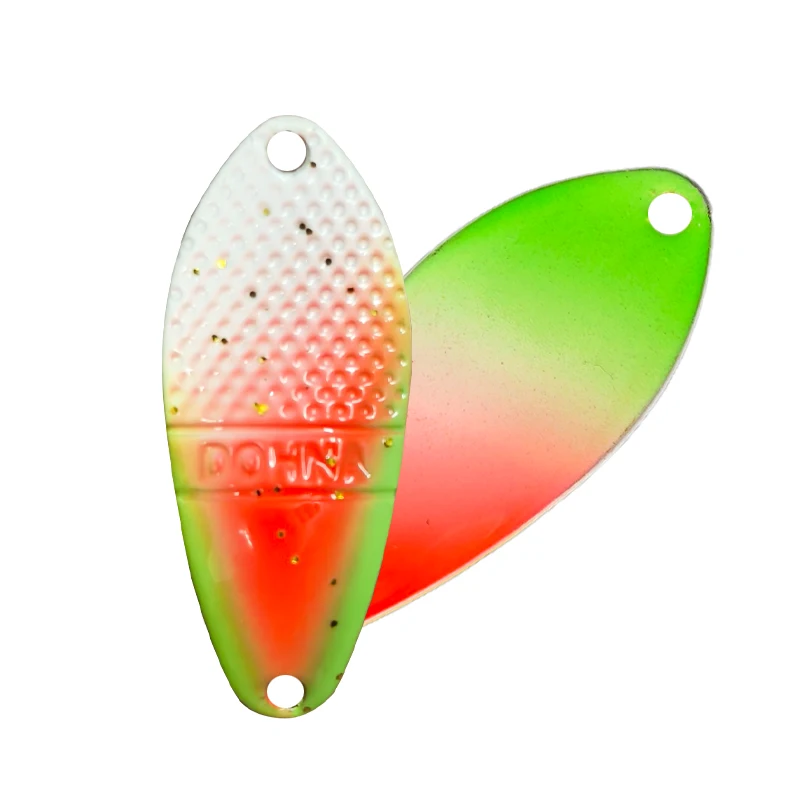 Peche Leurre Pesca Spoon ca. 3g 30mm Bunter Spoon-Köder aus Kupfermetall, Angelköder, Schwimmköder für Forelle, Chub, Barsch, Lachs