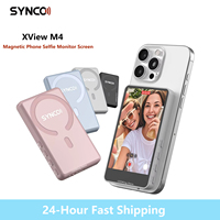 SYNCO XView M4 Wireless Magnetic Phone Selfie Monitor Screen for Smartphone Selfie Vlog Live Stream Video Recording