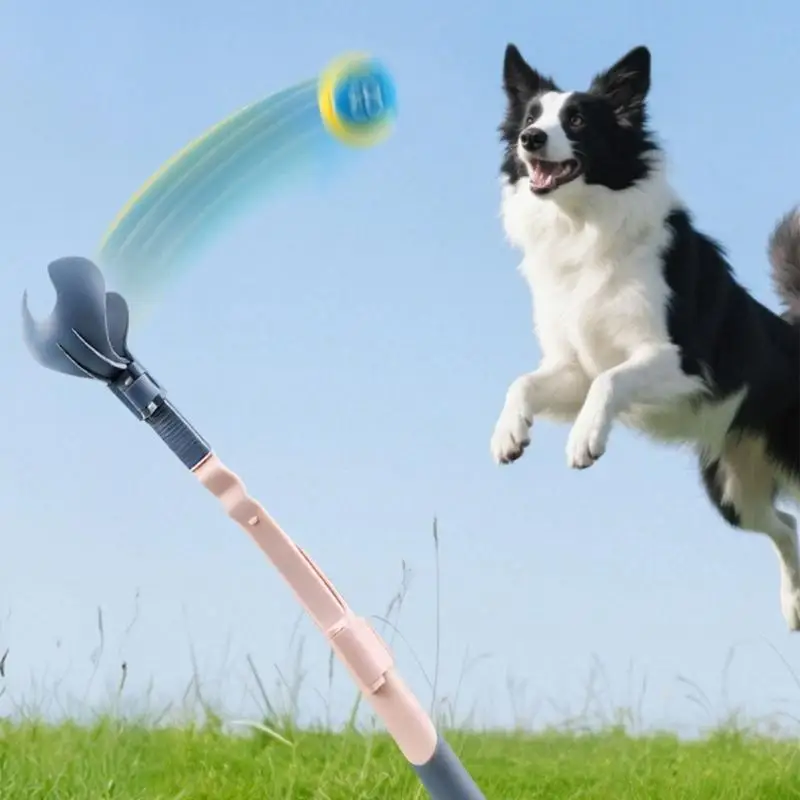 Adjustable Dog Ball Launching Thrower With Extendable Club for Interaction Fetching X3UC