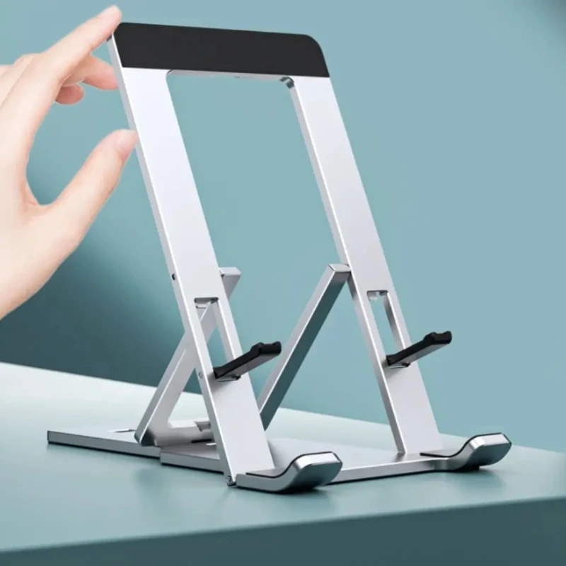 Verstellbarer Lazy Phone Stand für den Schreibtisch, neuester faltbarer Handyhalter aus Aluminiumlegierung für iPhone und iPad – Detail 6