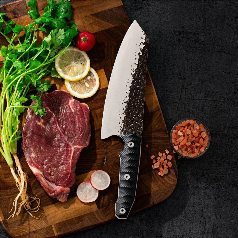 5Cr15 molybdenum vanadium steel forging kitchen knife set big chef knife kitchen  multi-purpose knife fruit