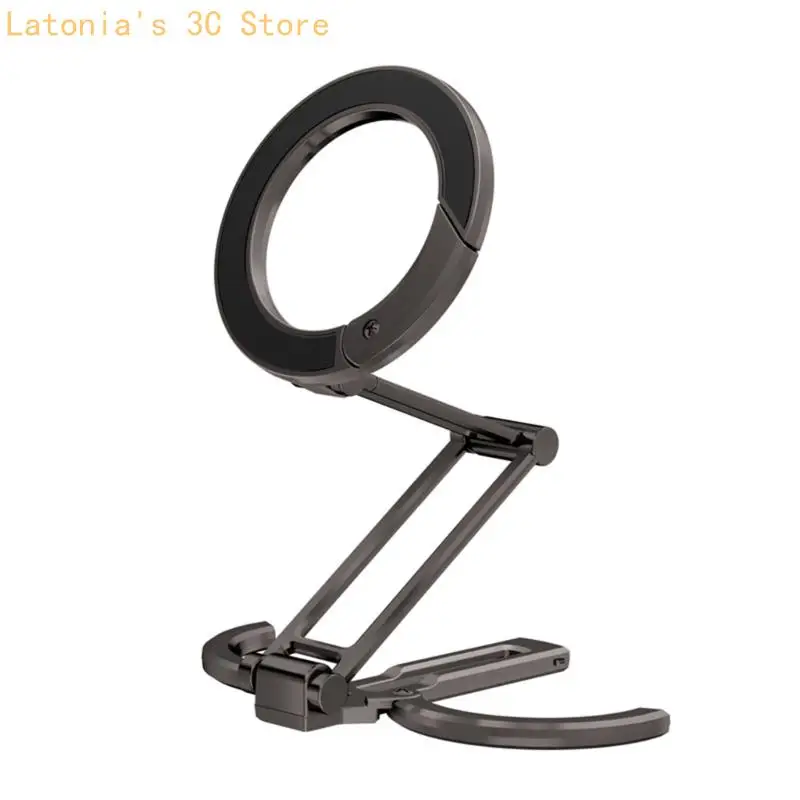 Ausziehbarer magnetischer Telefonständer, faltbare Halterbasis, verstellbarer Drehung, Karabiner-Design für 4,5–7 Zoll – Detail 5