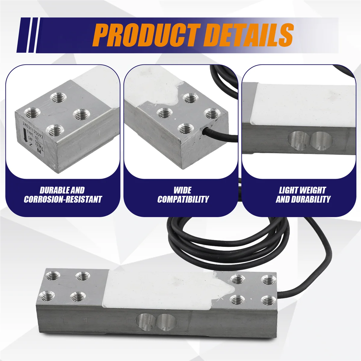 A47U 200 Kg Electronic Scale Sensor Digital Load Cell Weight Sensor Platform Scale Load Cell Durable Single Point Beam Sensor