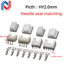 20Sets/Lot Hy2.0mm Pitch Connector with Lock PCB Single Row Socket Pin Seat Wiring Terminal 2P 3 4 5 6 7 8 9 10P