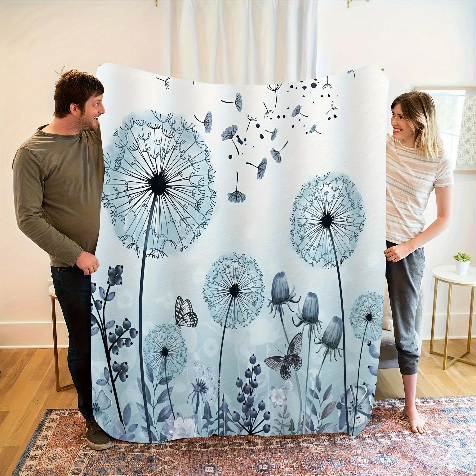 

1pcs floral blanket pattern, polyester fabric, machine washable, suitable for bedroom living room sofa decoration
