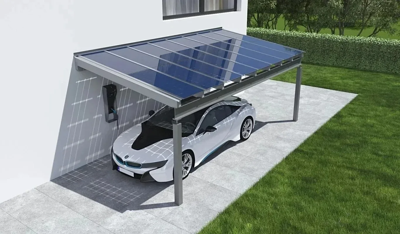 peiqi2 parking space 5kw carport solar system for home