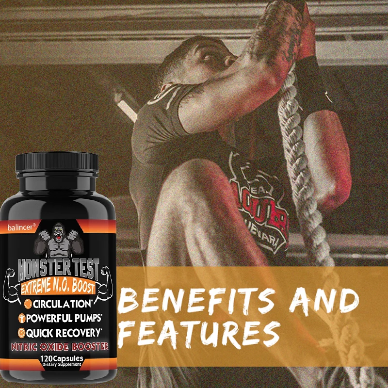 Nitric Oxide Booster, Quick Replenishment, Increase Muscle Strength, Long Lasting Powerful Pump