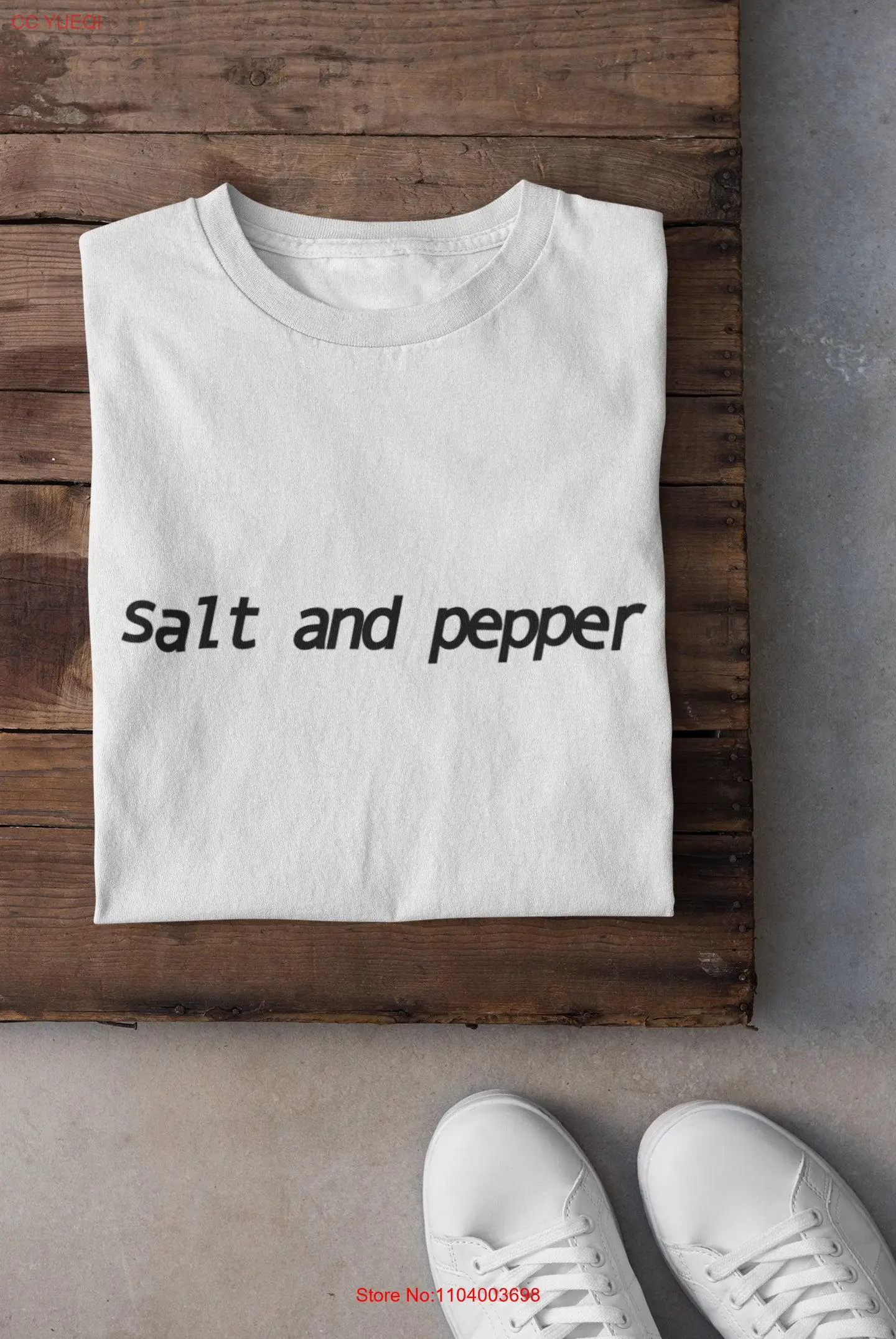 

Salt and Pepper T Shirt Funny Text Kitchen Humor Food Lover Cook Chef Apparel Spice Top long or short sleeves