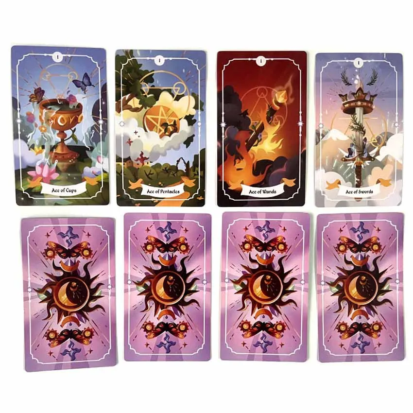 12x7 Witchy Magic Tarot Card Games Paper Manual