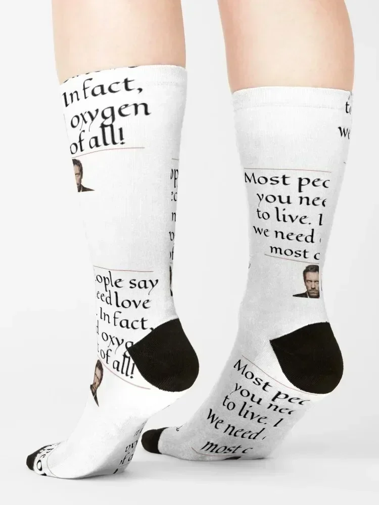 Dr. House and his vision of love.... Socks happy FASHION set halloween Male Socks Women's